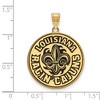 Black Bow Jewelry 14k Yellow Gold Plated Sterling Silver Louisiana Lafayette Ragin' Cajuns NCAA Pendant - 2 of 3