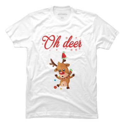 Men's Design By Humans Oh deer - Christmas Sweater By Storms98 T-Shirt
