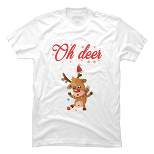 Men's Design By Humans Oh deer - Christmas Sweater By Storms98 T-Shirt