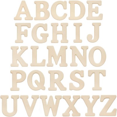 Bright Creations 26-Piece Wooden A-Z Alphabet Letters, Wood Letter Blocks, Painting Activity for Kids, DIY Crafts and Home Wall Decor, 6 inches