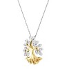 GILDED 1/10 ct Lab Grown Diamond Pendant Necklaces, SI1-SI2 Clarity, F-G Color, 14K Gold Plated Sterling Silver, 18" Chain - 2 of 4