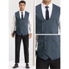 Lars Amadeus Men's Slim Fit Double Breasted Formal Striped Waistcoat - 4 of 4