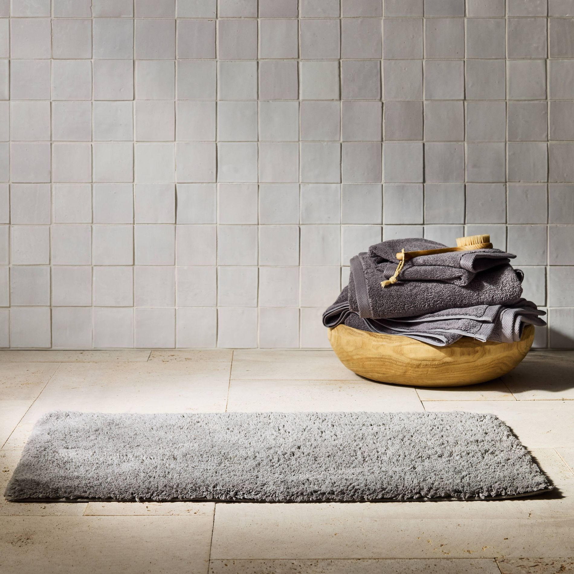 21"x34" Modal Plush Bath Rug Light Gray - Casaluna™