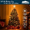 Joyfy Christmas Tree Topper, 9 inch Silver PVC Star Christmas Tree Decorations Indoor for Home Holiday Xmas Party - 3 of 4