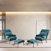 XIZZI Lazy Chair with Ottoman, Modern Large Accent Lounge Chair, Leisure Sofa Armchair Reading Chair with Footrest for Bedroom, Living Room, Dorm Room - 2 of 4