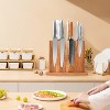 LunaLulinlk Powerful Magnetic Knife Block, Acacia Wood Double Side Magnet Kitchen Knife Holder Without Knives - 4 of 4