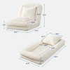 64.9" Upholstered Human Dog Bed for Adult & Pets, Large Bean Bag Bed with 5 Adjustable Position, 2 Soft Pillows, Chenille Tatami Bean Bag Lounge - 2 of 4