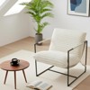 Modern Sling Accent Chair with Metal Frame, Set of 2 Upholstered Oversized Armchair with Shredded Foam Cushion for Living Room, Bedroom or Lounge - 2 of 4