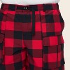 Men's Mid-Rise Buffalo Check Cargo Shorts - Woolrich x Target Red/Black - 4 of 4