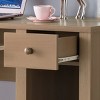 GlasFlength Desks Computer Desk Office Desk Writing Table Desk with Drawers Cabinet for Small Space Home Office, Beige, 39"*19.75"*30" - 3 of 4