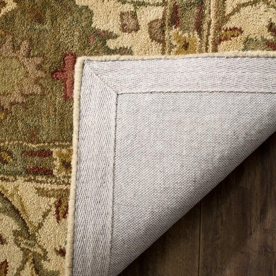 Heirloom Blue Wool Tufted Rectangular Area Rug, 3' x 5'