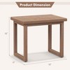 Costway 19" Teak Wood Shower Bench 2-Tier Waterproof Bath Spa Stool for Indoor & Outdoor - 3 of 4