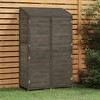 vidaXL Garden Shed in Anthracite, Solid Fir Wood - 40.2"x20.5"x68.7", Easy Assembly, Ample Storage Space, Ideal for Backyard and Lawn - 2 of 4