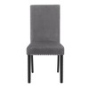 New Classic Furniture, Furniture 37.75" Velvet & Wood Dining Chair in Gray (Set of 2) - 3 of 4