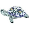 Blue Rose Polish Pottery 28B WR Unikat Turtle Figurine - 2 of 3