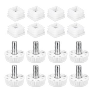Unique Bargains Plastic Non-Skid Adjustable Square Insert  Furniture Leveling Feet - 1 of 4