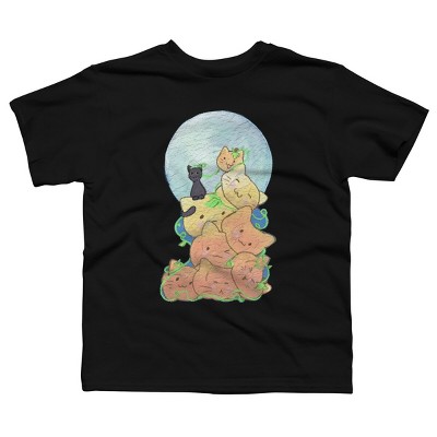 Boy's Design By Humans Cat Pumpkin Pile By AwkwardDragon T-Shirt