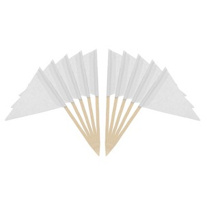 Unique Bargains Small Labeling Marking Cocktail Party Decor Flag Toothpick 100 Pcs - 1 of 4