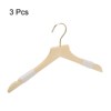 Unique Bargains Wooden Suit Hangers Flat Head Rope Hangers with Swivel Hook 3 Pcs - 3 of 4