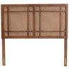 Baxton Studio Katrice Mid-Century Modern Ash Walnut Finished Wood Queen Size Headboard with Rattan - 3 of 4