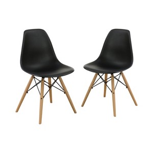 Set of 2 Hackney Contemporary Accent Chairs Black - ioHOMES