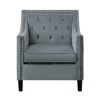Grazioso Velvet Upholstered Accent Chair in Gray - Lexicon - 3 of 4
