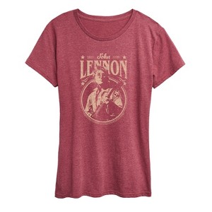 Women's - John Lennon - Vintage Guitar Short Sleeve Graphic T-Shirt - 1 of 4