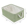 REGALWOVEN Cotton Collapsible Lightweight Sturdy Open Storage Bins 3 Pcs - 4 of 4
