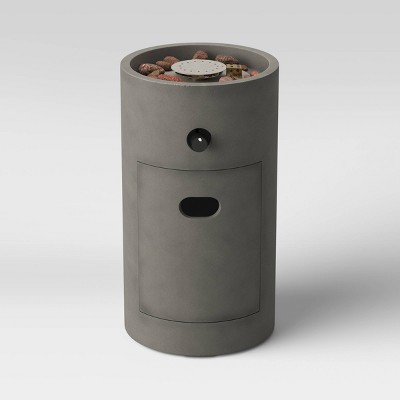 17&#34; Pipestone Outdoor Fire Column - Gray - Threshold&#8482;_0