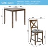 NicBex 5-Piece Dining Table Set with 4 Cushion Seats Dining Chairs,Modern 34.5 Inch Kitchen Table & 4 Side Chair with Wood Frame - 3 of 4