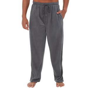 ADR Men's Soft Plush Fleece Pajama Pants, Warm Long Lounge Bottoms - 1 of 4