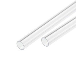 Unique Bargains Lamp Lantern Water Cooling System Acrylic Round Pipes Clear 2 Pcs 14" - 1 of 4