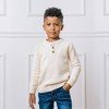 Hope & Henry Boys' Long Sleeve Henley Pullover Sweater with Rib Details, Infant, 12-18 Months - 4 of 4