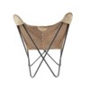 Rustic Cowhide Leather Butterfly Chair Brown - Olivia & May - image 3 of 4