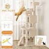 Cat Tree,Multi-Level Large Cat Tree for Large Kitties,Cozy Plush ?Pussycat Perches,Activity Center with Scratching Posts Stand House Condo - 2 of 4