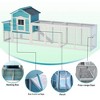 ORRD Wooden Chicken Coop with Nesting Box, Free-Range Door & Sliding Tray, Large Outdoor Poultry Cage - 3 of 4