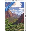 Trends International Lantern Press - Zion National Park, Utah, Zion Canyon View Unframed Wall Poster Prints - 3 of 4
