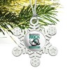 Slippery Rock Secondary Logo Metal Snowflake Christmas Tree Holiday Ornament - 2 of 3