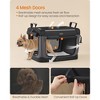 24-Inch Collapsible Dog Crate with 4 Mesh Doors, Portable Pet Carrier with Storage Pocket and Fleece Pad, Ink Black - 4 of 4