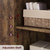 Kitchen Pantry Cabinets with Glass Doors and Adjustable Shelves, 54in Tall Freestanding Wooden Cupboard with Hutch - 4 of 4