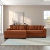 111" Luxury Corduroy Upholstered L-Shaped Sectional Sofa with Reversible Chaise Lounge and Arm Storage - 2 of 4