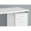 Vynxaria 48" White Computer Desk Grey Metal Frame Reversible Setup Storage Drawers for Home Office Laptop Work - 4 of 4
