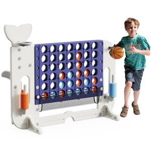TopComfy Baby and Toddler Learning Toys Score Giant Game Set with Mesh Bag Jumbo Connect Basketball Hoop for Kids, Purple, 40.55"*18.5"*42.52" - 1 of 4
