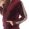Women's 2-Piece Velour with Faux Leather Stripe - White Mark - 4 of 4