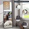 Full-Length Floor Mirror with Aluminum Alloy Frame - Freestanding & Wall-Mounted Design for Bedroom/Living Room-LIKEPAY - 2 of 4
