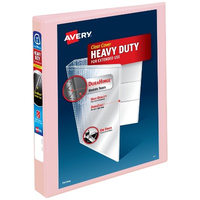 Avery 1" Heavy Duty View Ring Binder Blush