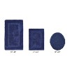 Lux Premium 100% Cotton  Ultra-Soft Tufted Solid Reversible 3 Piece Bath Rug Set, Water-Absorbent, Durable, Machine Washable Bathroom Rug - 2 of 4
