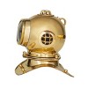 8"x8" Brass Diver Helmet Clock - Olivia & May - 4 of 4