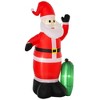 HOMCOM 8ft Christmas Inflatable Santa Claus with Toy Bag, Outdoor Blow-Up Yard Decoration with LED Lights Display - 4 of 4