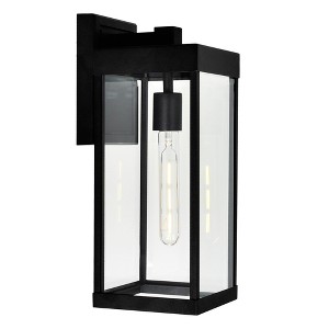 CWI Lighting Windsor 1 Light Black Outdoor Wall Light - 1 of 4
